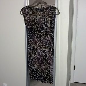 Black and tan, animal print dress